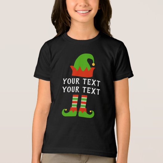 Creëer Jouw eigen grappige kerstfeest Elf Tri-Blend Shirt (Voorkant)