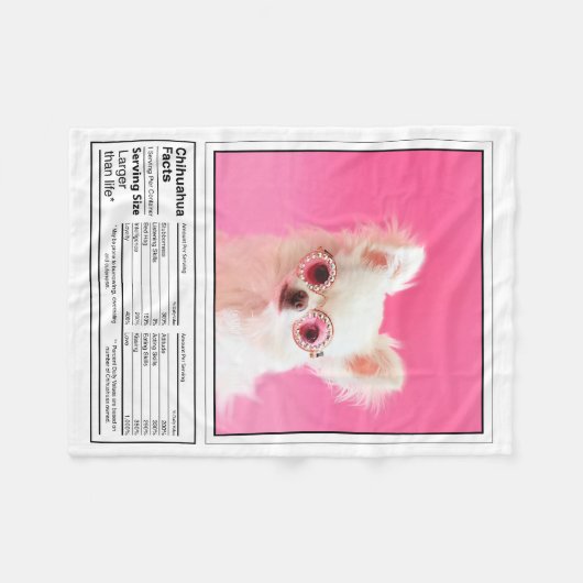 Creëer Jouw eigen Hondenras Facts Chihuahua Pet Fleece Deken (Voorkant (Horizontaal))
