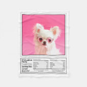 Creëer Jouw eigen Hondenras Facts Chihuahua Pet Fleece Deken (Voorkant)
