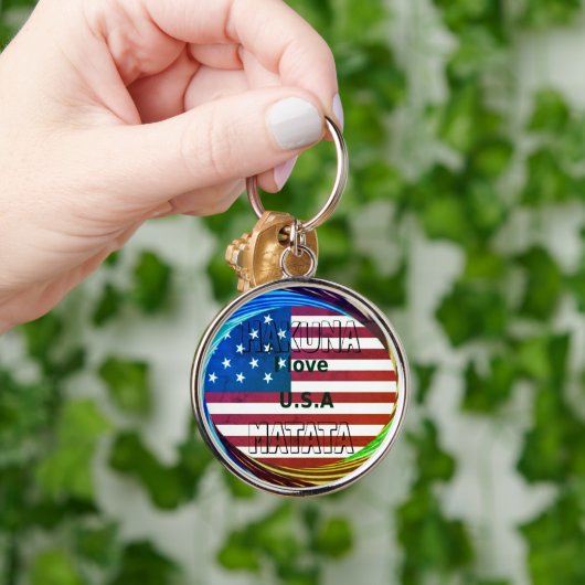 Creëer Jouw eigen ik hou van de VS Sleutelhanger (Hand)