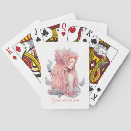 Creëer Jouw Eigen Maangodin Van Liefdesmagie Pokerkaarten