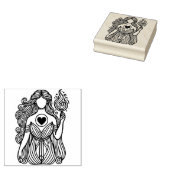 Creëer Jouw Eigen Onherkenbare Liefdesgodin Rubberstempel (Gestempeld)