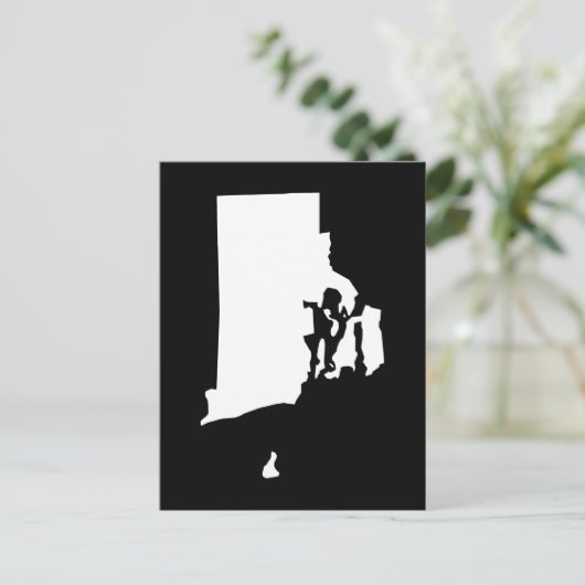 Creëer Jouw eigen Rhode Island Moving Announge Briefkaart (Staand voorkant)