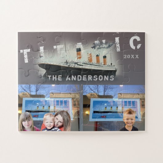 Creëer Jouw eigen twee foto Titanic Collage Legpuzzel (Horizontaal)