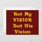 Creëer Jouw eigen visie niet mijn visie maar zijn  Briefkaart (Voorkant / Achterkant)
