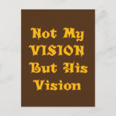Creëer Jouw eigen visie niet mijn visie maar zijn Briefkaart (Voorkant)