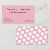 Creëer Jouw eigen witte poka Dot Visitekaartje (Voorkant / Achterkant)