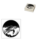 Creëer Jouw Eigen Zeeschildpad Zeegezicht Rubberstempel (Gestempeld)
