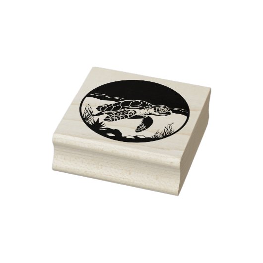 Creëer Jouw Eigen Zeeschildpad Zeegezicht Rubberstempel (Stempel)