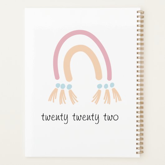 Creëer jouw naam wekelijks Maandelijkse Planner (Achterkant)