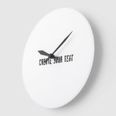 Creëer Jouw tekst Super Wall Art Acryl Zwart Grote Klok (Hoek)