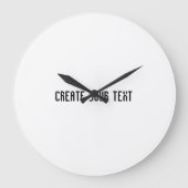 Creëer Jouw tekst Super Wall Art Acryl Zwart Grote Klok (Voorkant)