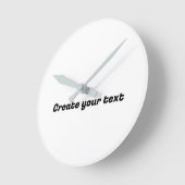 Creëer jouw tekst tijdstuk teek stok Wall Art Ronde Klok (Hoek)