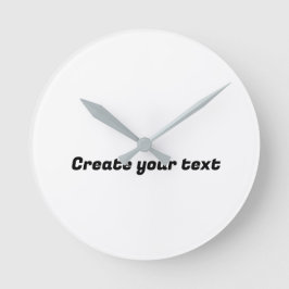 Creëer jouw tekst tijdstuk teek stok Wall Art Ronde Klok