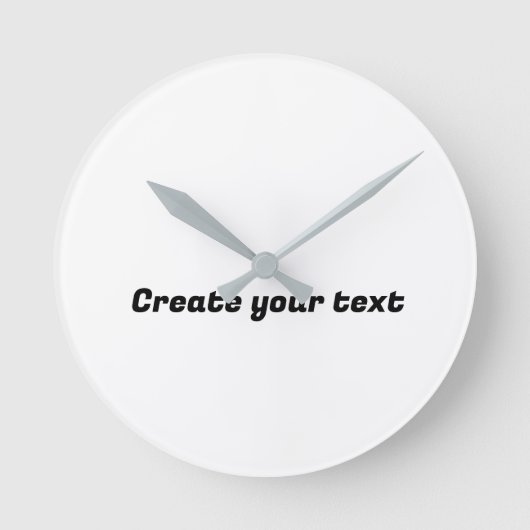 Creëer jouw tekst tijdstuk teek stok Wall Art Ronde Klok (Voorkant)