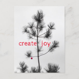 Creëer Joy Kerstmis Feestdagen Pine Tree Ornament Briefkaart