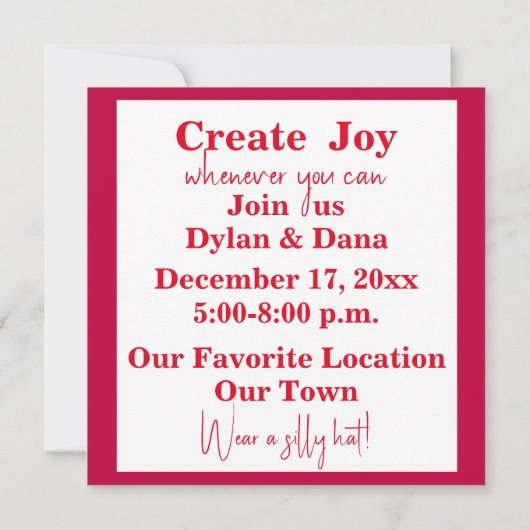 Creëer Joy Kerstmis Feestdagen Pine Tree Ornament Kaart (Achterkant)