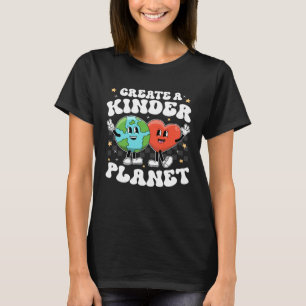 Creëer Kinder Planet Teacher Kind Earth Unity Day T-shirt