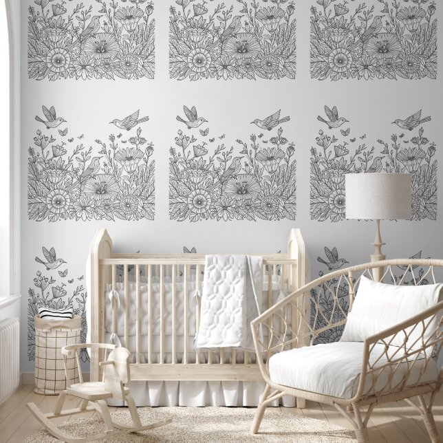 Creëer & kleur: interactieve muurkunst behang (Kinderen)