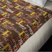 creëer kleur Namen Patroon allover bruin Fleece Deken