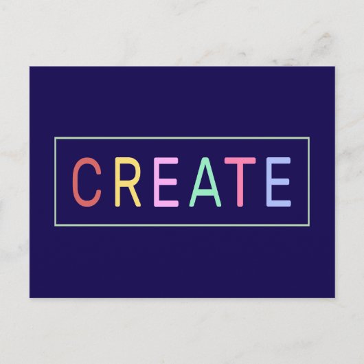 Creëer kleurrijk woord briefkaart (Voorkant)