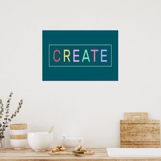 Creëer kleurrijk woord poster (Keuken)