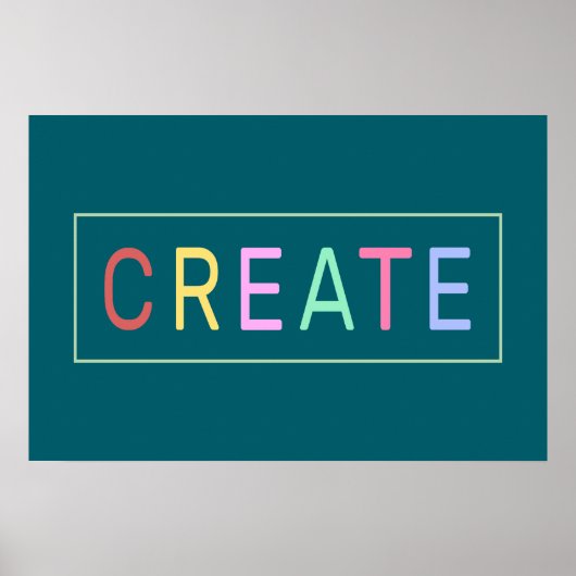 Creëer kleurrijk woord poster (Voorkant)