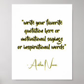 Creëer korte quotes - uw eigen offerte aanpassen poster (Voorkant)