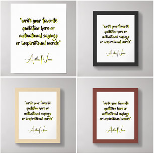Creëer korte quotes - uw eigen offerte aanpassen poster