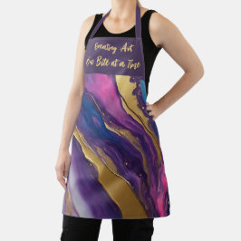 Creëer Kunst Een Beet Op Een Tijd- Abstract Schort