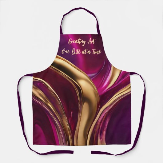 Creëer Kunst Een Beet Op Een Tijd- Abstract Schort (Voorkant)