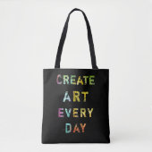 Creëer kunst elke dag tote bag (Voorkant)