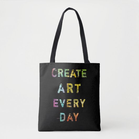 Creëer kunst elke dag tote bag (Voorkant)