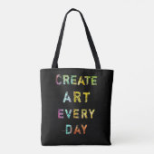 Creëer kunst elke dag tote bag (Achterkant)