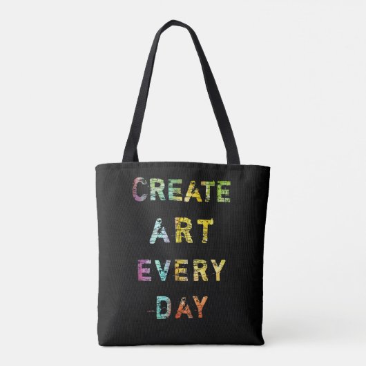 Creëer kunst elke dag tote bag (Achterkant)