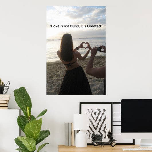 Creëer liefde poster (Thuiskantoor)