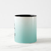 Creëer Light Blauwgroen Ombre Keep Calm en Jouw te Tweekleurige Koffiemok (Center)