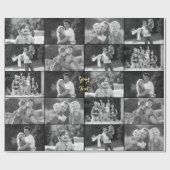 Creëer  Look Zwart-Wit Fotocollage Cadeaupapier (Vlak)