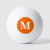 Creëer Maak Aangepaste Oranje monogrammen op maat Golfballen (Voorkant)