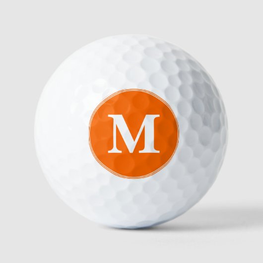 Creëer Maak Aangepaste Oranje monogrammen op maat Golfballen (Voorkant)