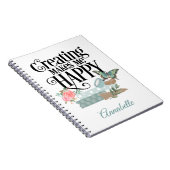 Creëer maakt me blij spiraal foto Notitieboek (Rechterzijde)