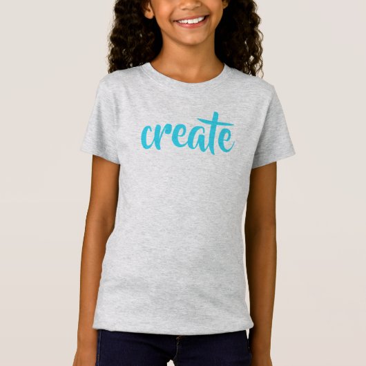 "Creëer" Meisjes T-shirt (Voorkant)