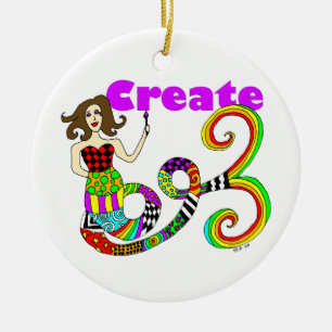 Creëer Mermaid Keramisch Ornament