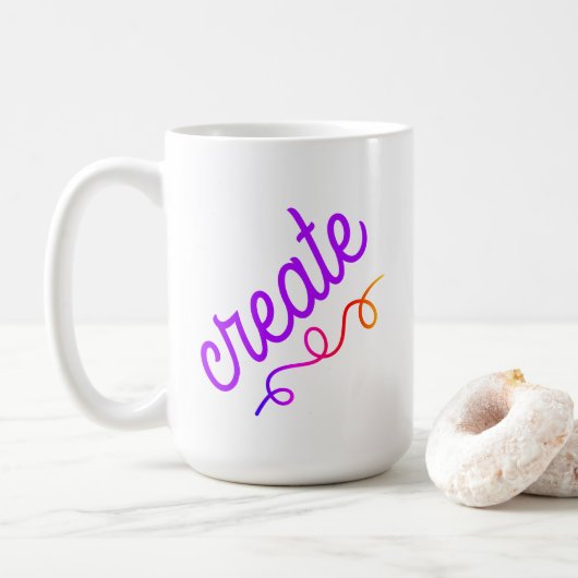 Creëer met Colorful Swirl Coffee Mok (Met donut)