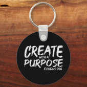 Creëer met doel BijbelGod Jezus Religieuze Chri Sleutelhanger (Voorkant)