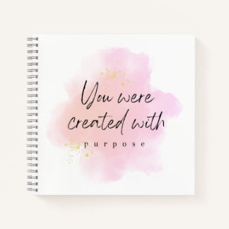 Creëer met Doel, Inspirerend Quote Roze Notitieboek