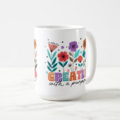 Creëer met een doel Bloemen Christelijk Koffiemok (Voorkant rechts)