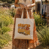 Creëer met een doel, Boho esthetisch, Retro Vibe Tote Bag