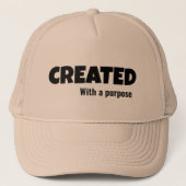 Creëer Met een Doel, Christelijk, Bijbelvers Trucker Pet (Voorkant)