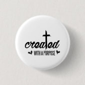 Creëer met een doel - Christelijk Ronde Button 3,2 Cm (Voorkant)